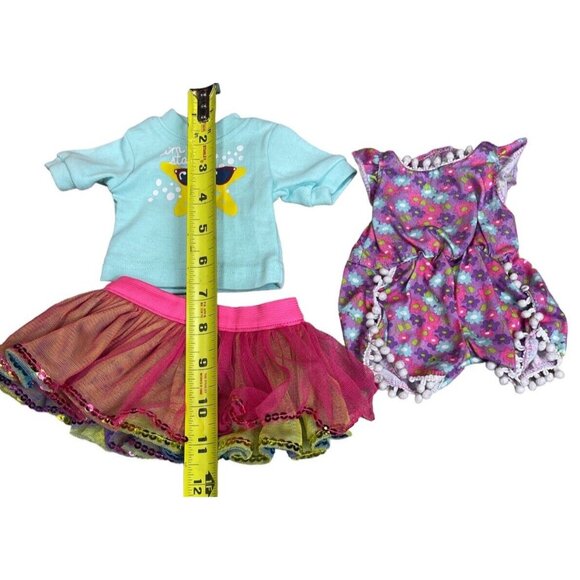 Lot Assorted Medium-Small Doll Clothes Flower Tutu Skirt Dress Pants Lot of 15 - Picture 2 of 6